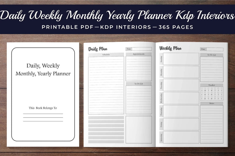 Daily, Weekly, Monthly, Yearly Planner - CraftNest - Digital Crafting and Art