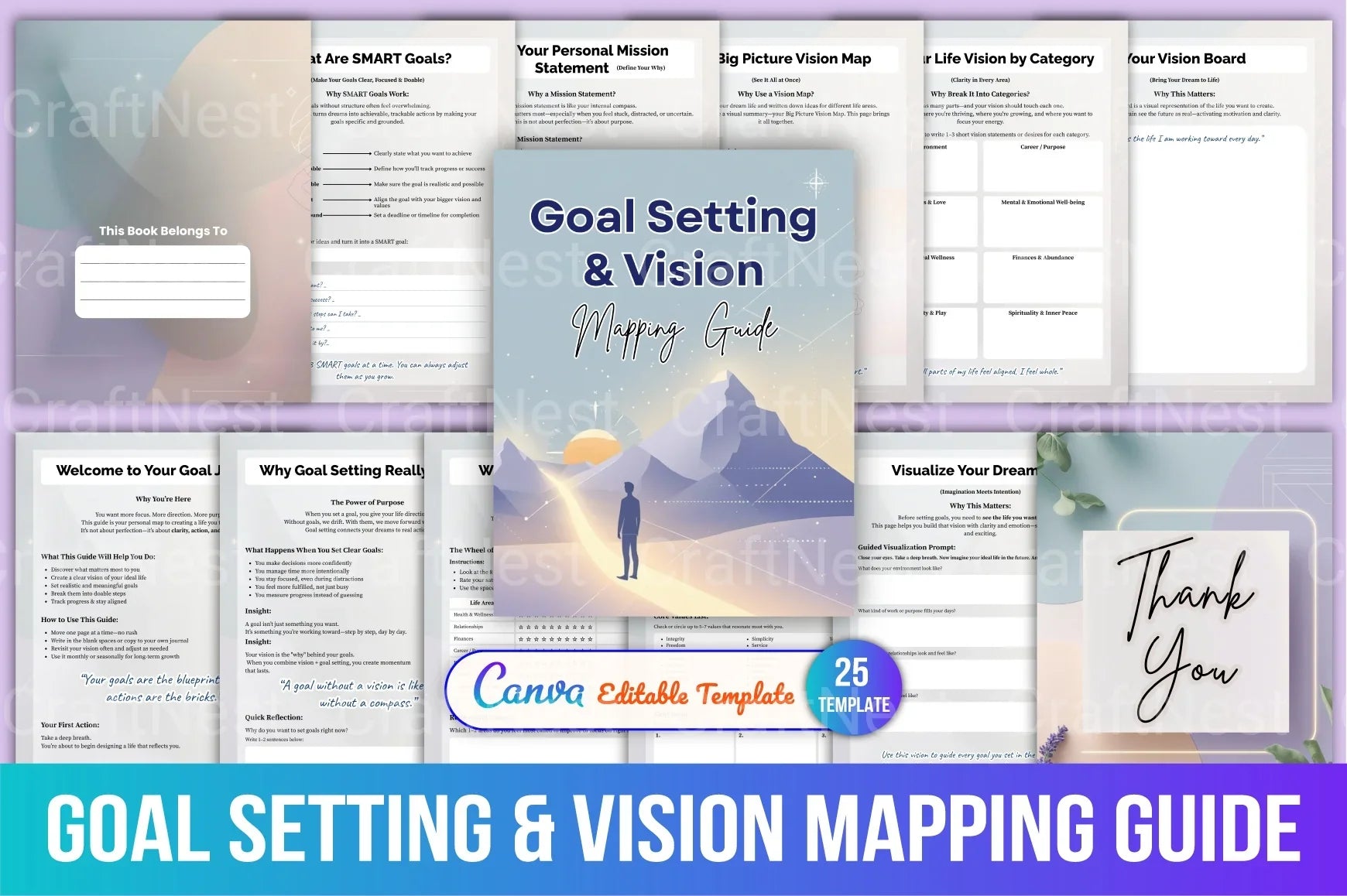 Goal Setting Vision Mapping Guide - CraftNest - Digital Crafting and Art
