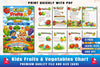 Kids Fruits and Vegetables Chart Planner