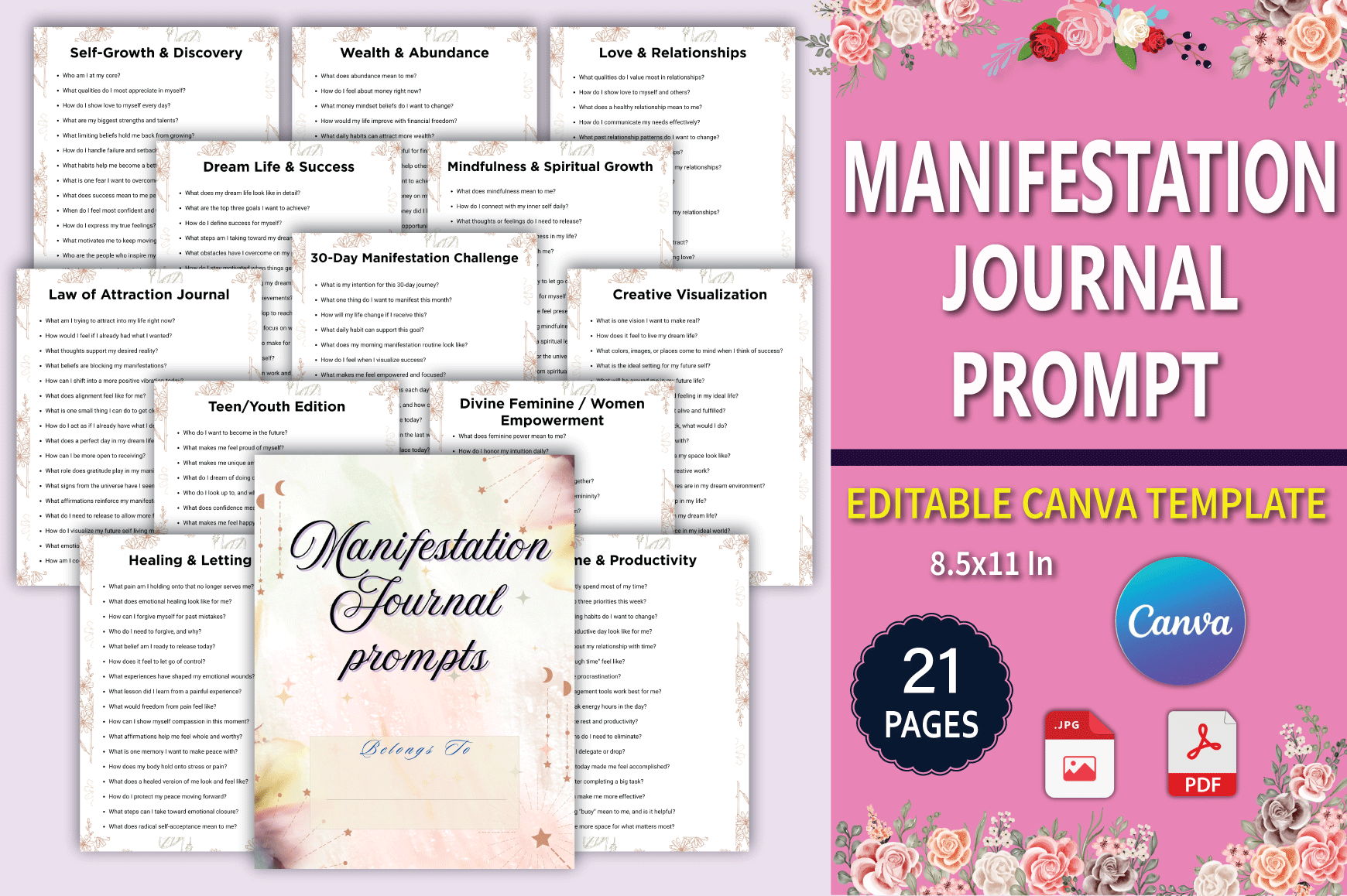 Manifestation Prompts for Positive Change - CraftNest - Digital Crafting and Art