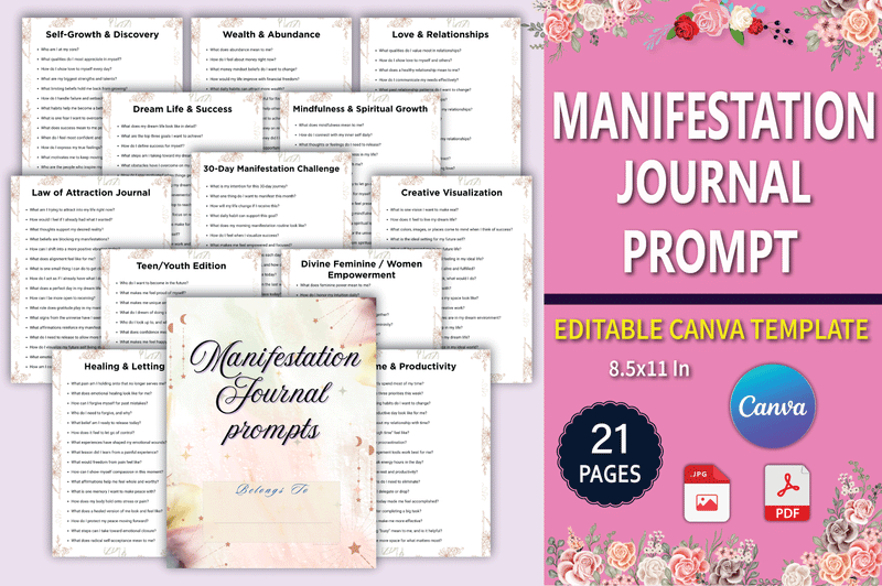 Manifestation Prompts for Positive Change - CraftNest - Digital Crafting and Art