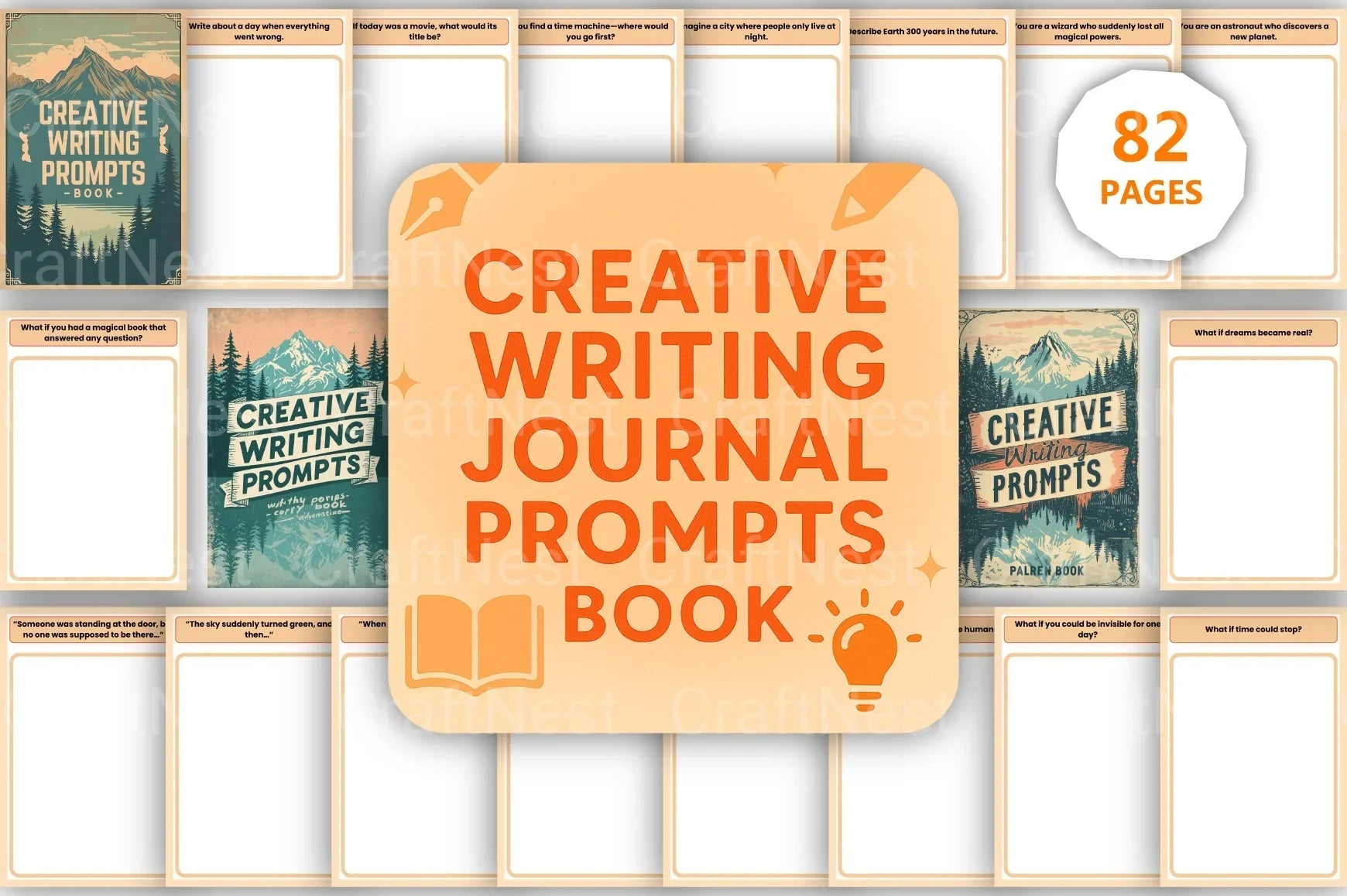 Creative Writing Prompts Book - CraftNest - Digital Crafting and Art