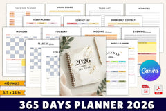 Efficient Daily Planner for Optimal Organization - CraftNest - Digital Crafting and Art