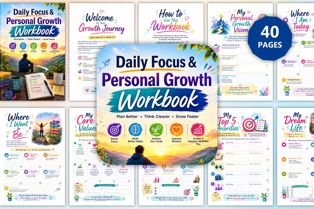 Daily Focus Personal Growth Workbook