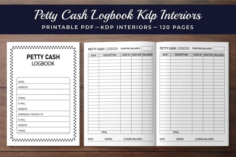 Petty Cash Logbook Planner - CraftNest - Digital Crafting and Art