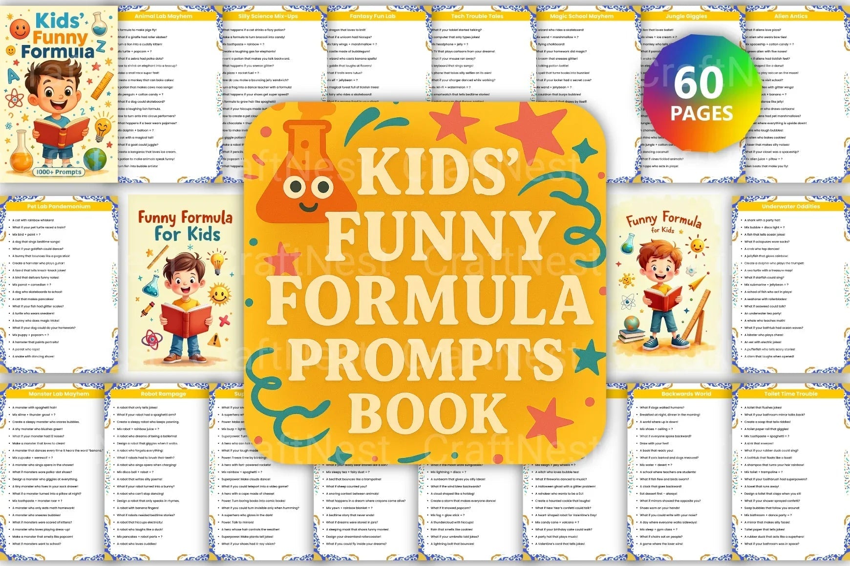 Kids' Funny Formula Prompts Book - CraftNest - Digital Crafting and Art