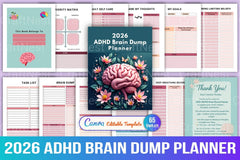 ADHD Brain Dump Planner for Enhanced Focus - CraftNest - Digital Crafting and Art