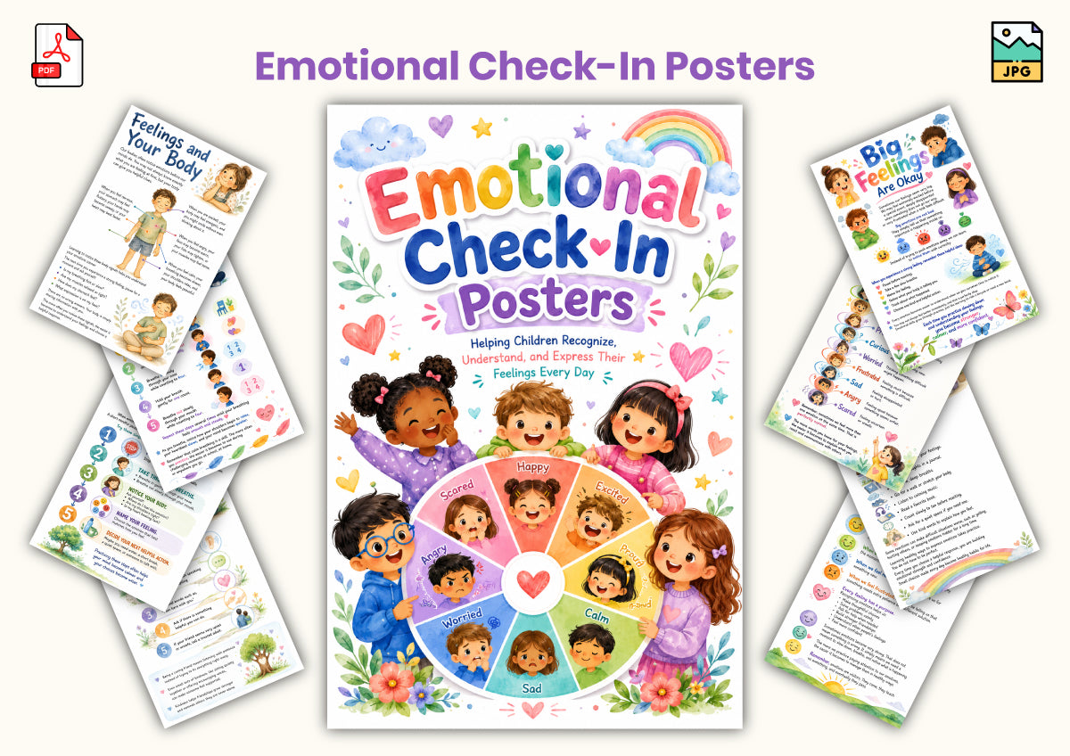 Emotional Check In Posters