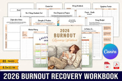 Burnout Recovery Workbook for Stress Relief - CraftNest - Digital Crafting and Art