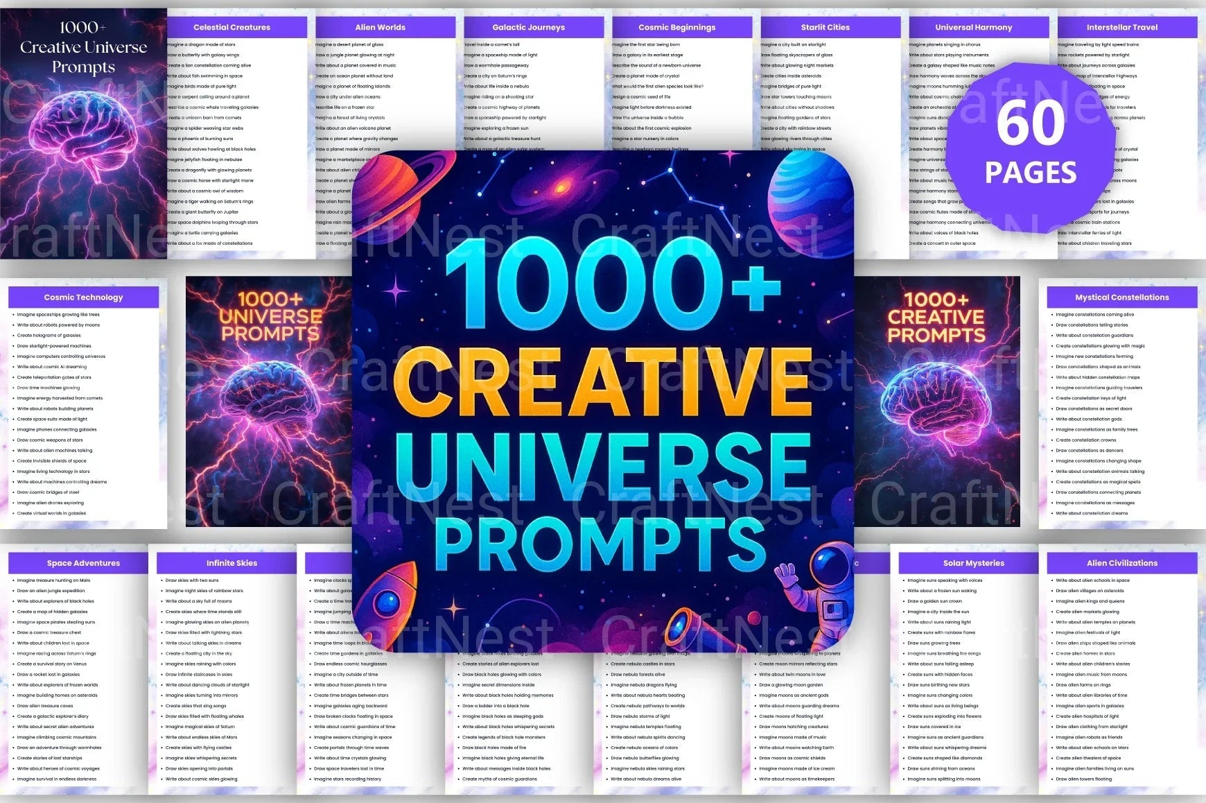 Creative Universe Prompts for Inspiration - CraftNest - Digital Crafting and Art