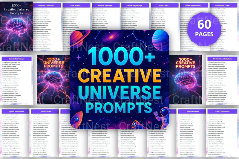 Creative Universe Prompts for Inspiration - CraftNest - Digital Crafting and Art