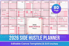 Side Hustle Planner for Entrepreneurs - CraftNest - Digital Crafting and Art