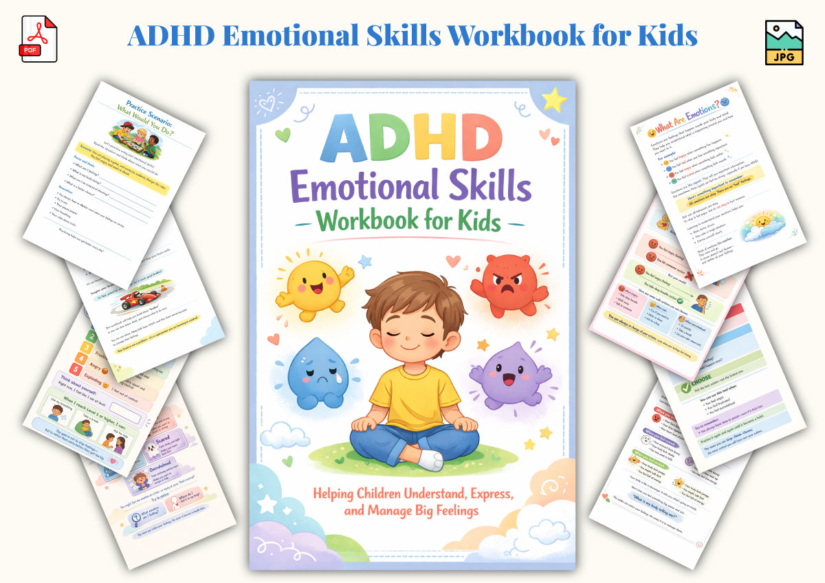 Adhd Emotional Skills For Kids Workbook