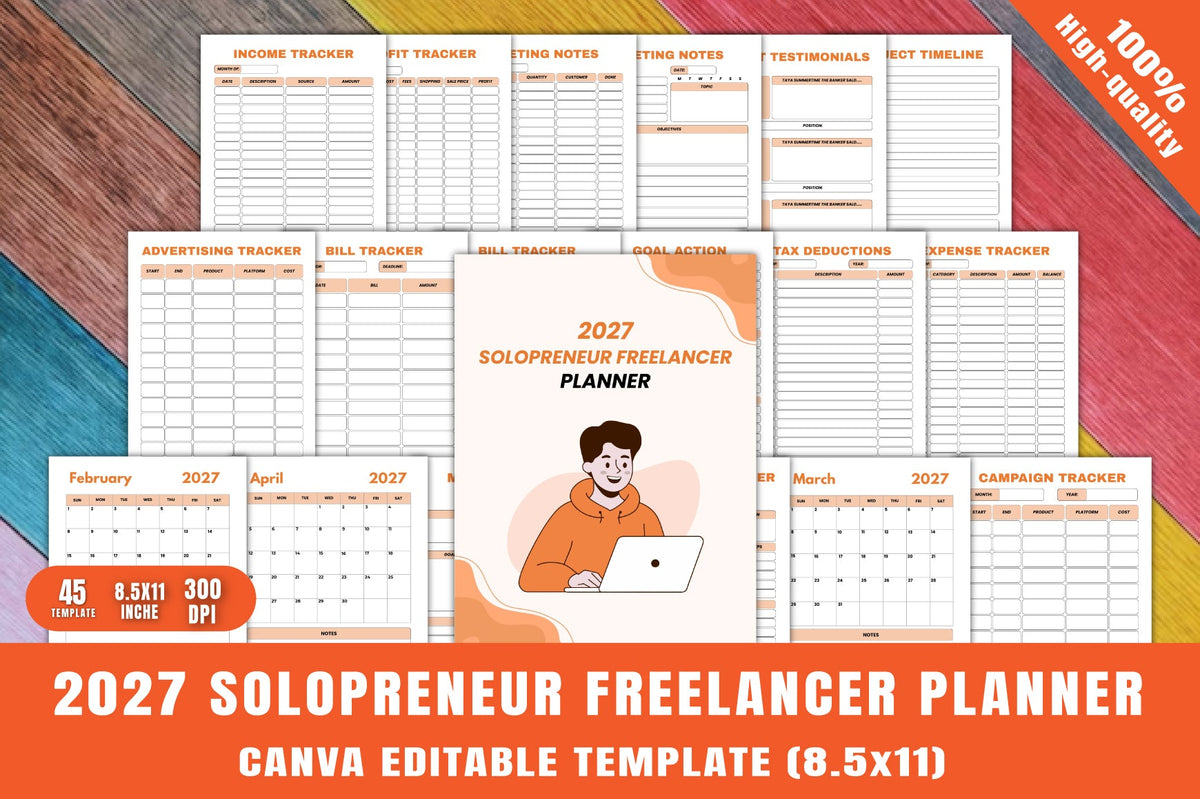Solopreneur Freelancer Planner 2027