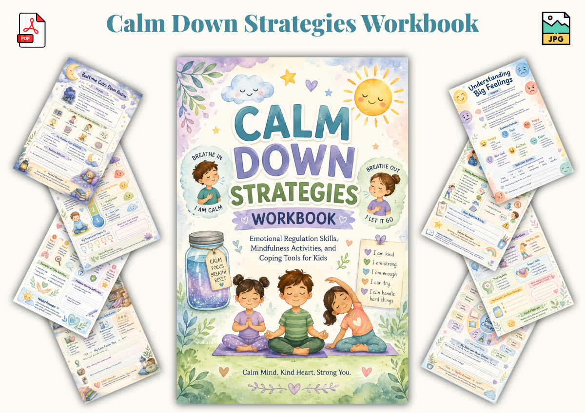 Calm Down Strategies Workbook