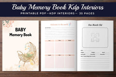 Baby Memory Book KDP Planner - CraftNest - Digital Crafting and Art