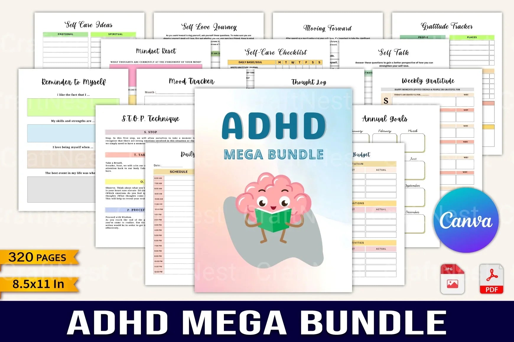 ADHD Mega: Comprehensive Insights and Solutions - CraftNest - Digital Crafting and Art