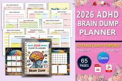 ADHD Brain Dump Planner for Effective Organization - CraftNest - Digital Crafting and Art
