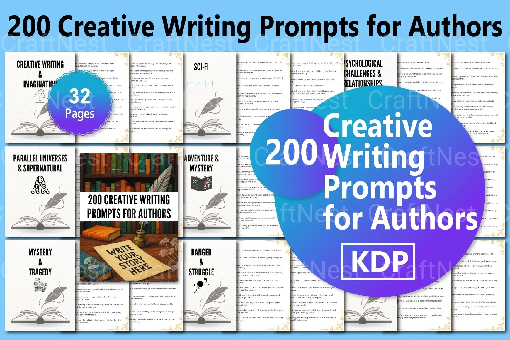 Creative Writing Prompts for Authors - CraftNest - Digital Crafting and Art