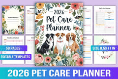 Pet Care Planner: Organize Your Pet's Health & Schedule - CraftNest - Digital Crafting and Art