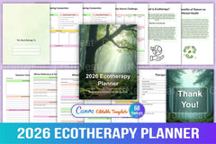 Ecotherapy Planner for Wellness and Nature Connection - CraftNest - Digital Crafting and Art