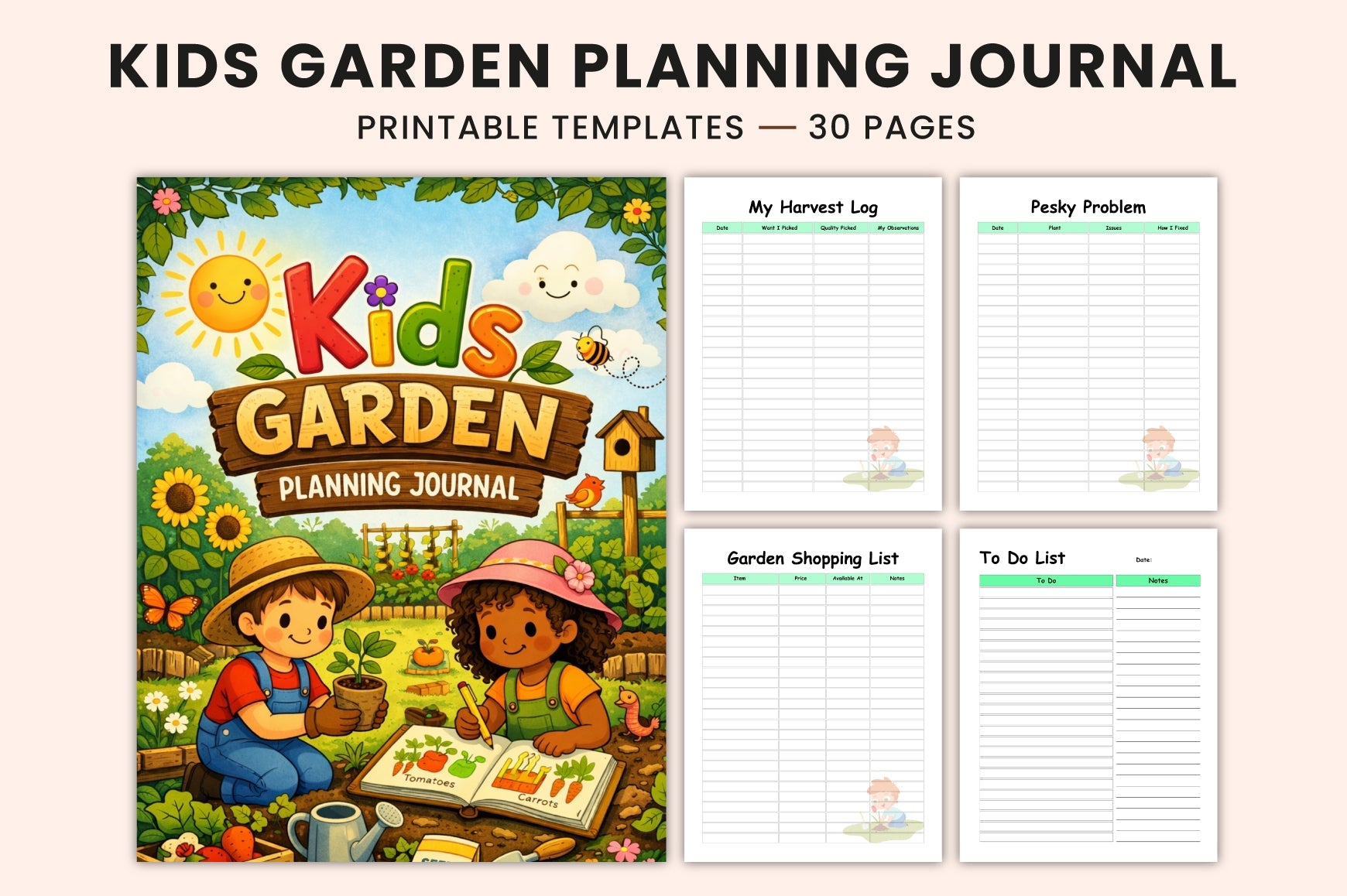 Kids Garden Planning Journal