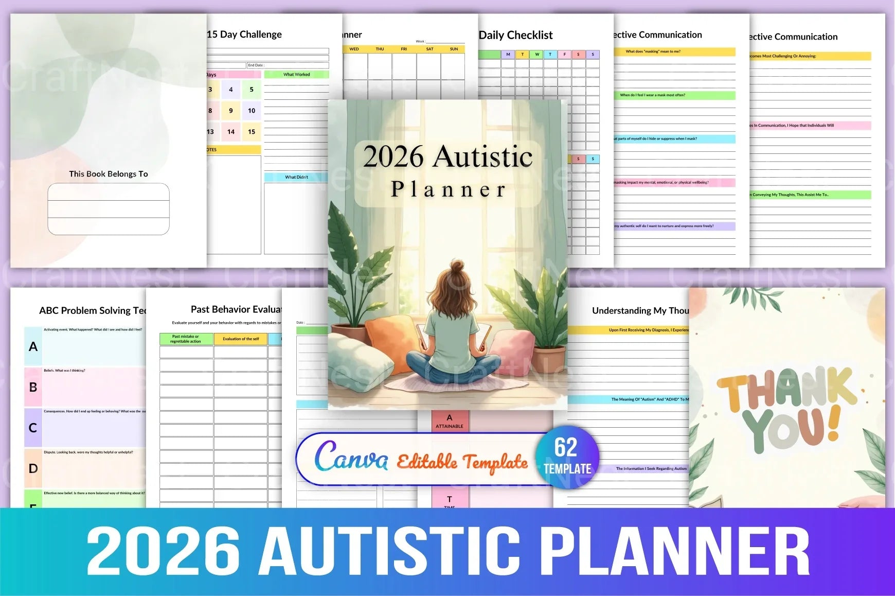 Autistic Planner for Effective Organization - CraftNest - Digital Crafting and Art