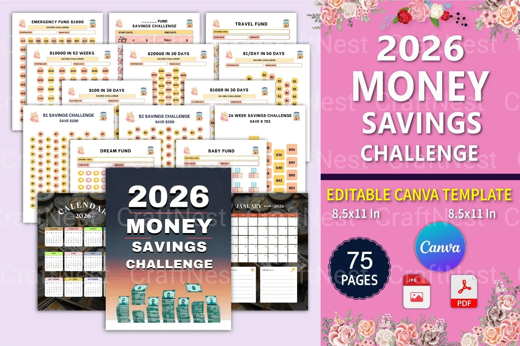 Money Savings Challenge: Start with $100 - CraftNest - Digital Crafting and Art
