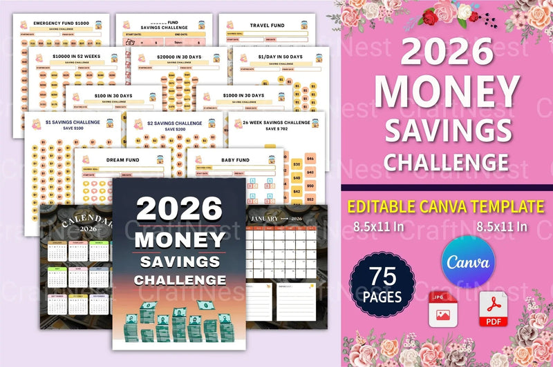 Money Savings Challenge: Start with $100 - CraftNest - Digital Crafting and Art