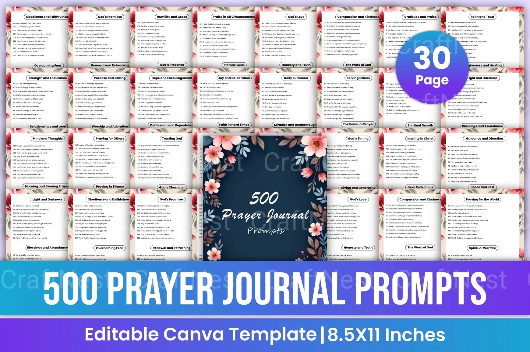 Prayer Prompts Guide for Inspiration - CraftNest - Digital Crafting and Art