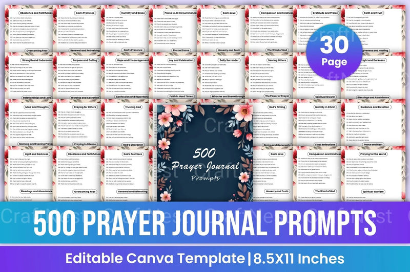 Prayer Prompts Guide for Inspiration - CraftNest - Digital Crafting and Art