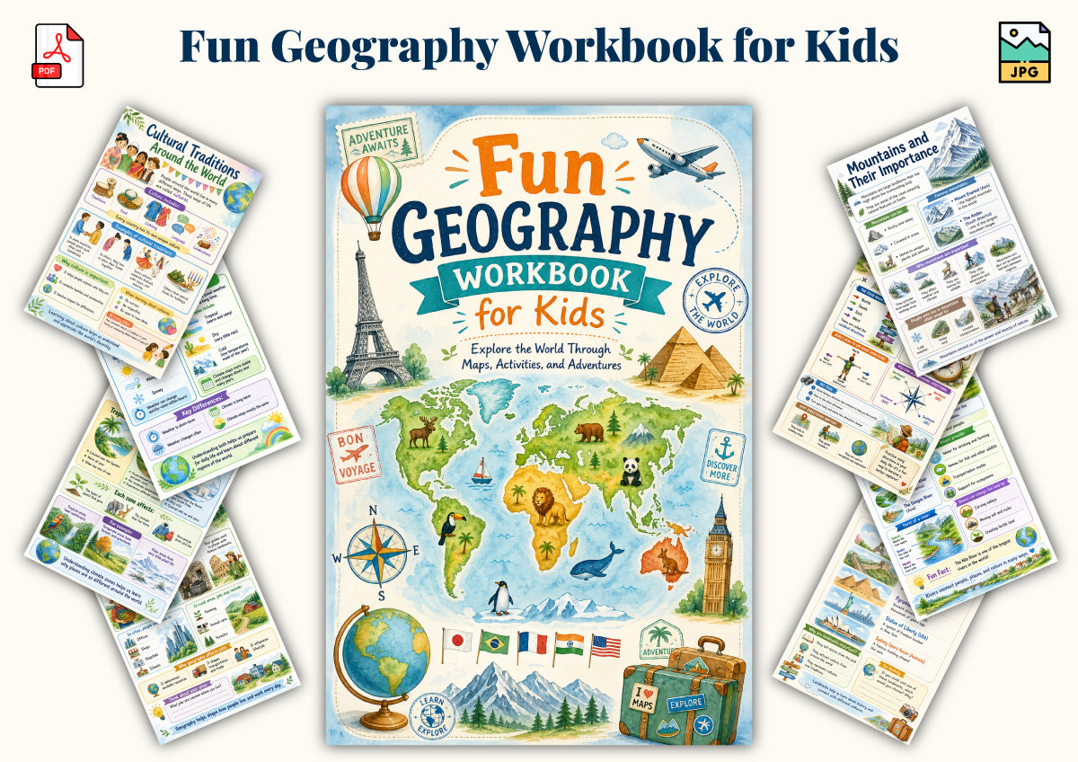 Fun Geography For Kids Workbook