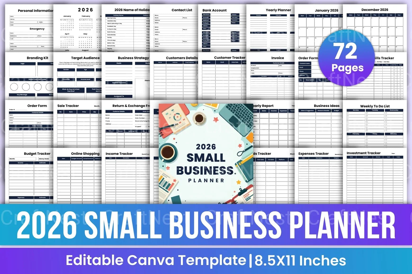 Small Business Planner 2023 - CraftNest - Digital Crafting and Art