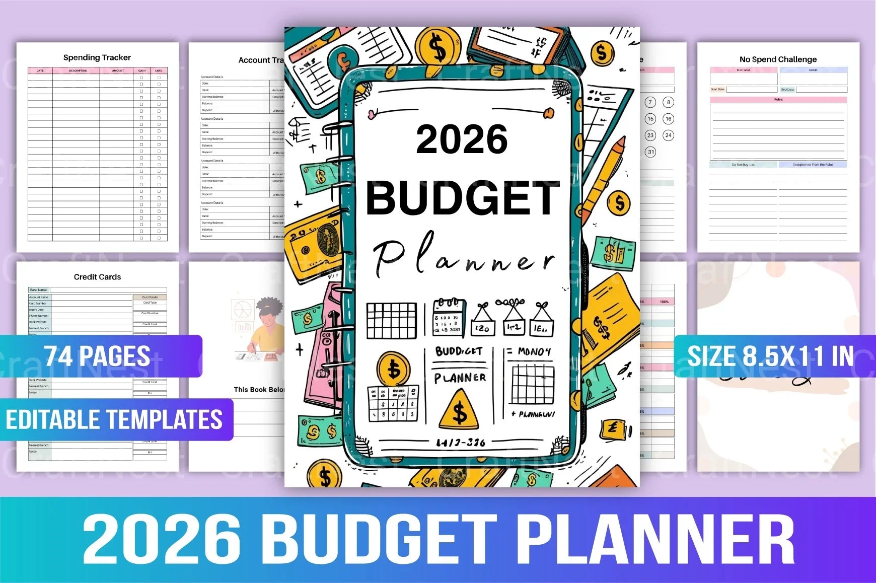 Budget Planner Template - CraftNest - Digital Crafting and Art