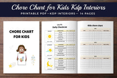 Chore Chart for Kids Planner - Printable Bundle - CraftNest - Digital Crafting and Art