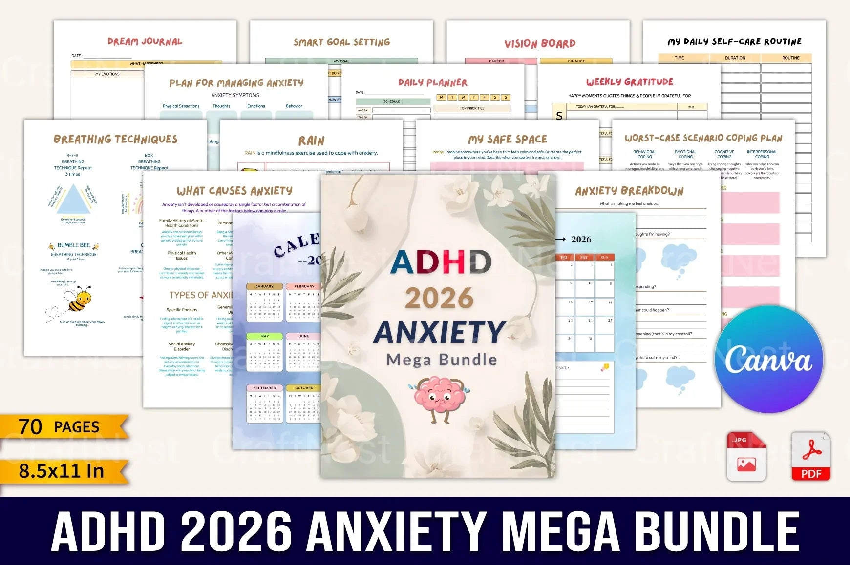 ADHD Anxiety Mega Guide - CraftNest - Digital Crafting and Art