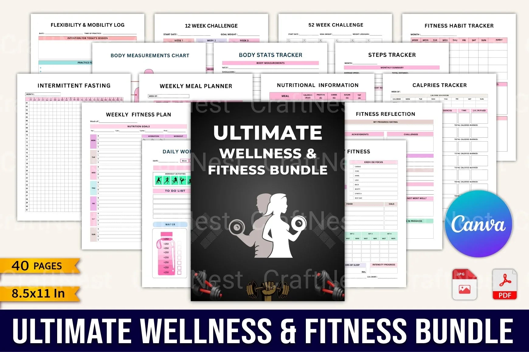 Ultimate Wellness Fitness Guide - CraftNest - Digital Crafting and Art