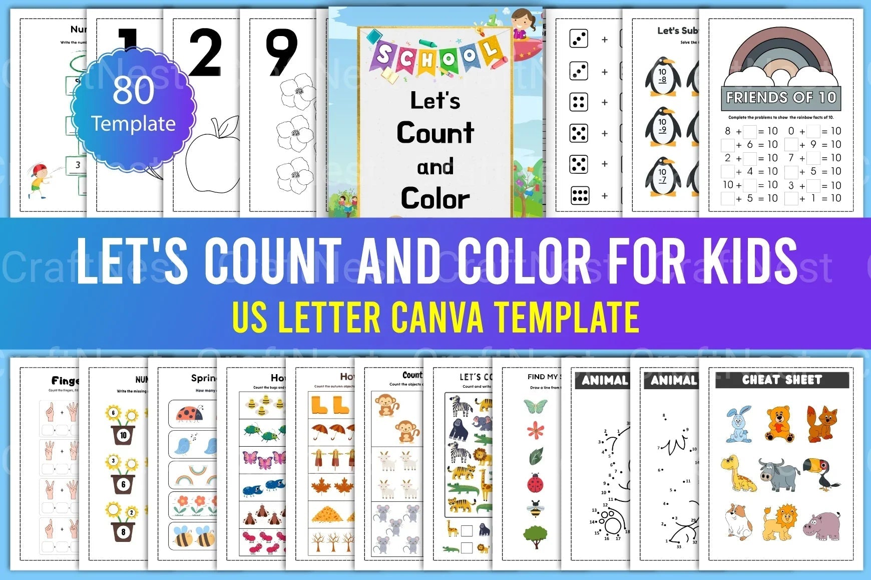 Count and Color Activity for Kids - CraftNest - Digital Crafting and Art