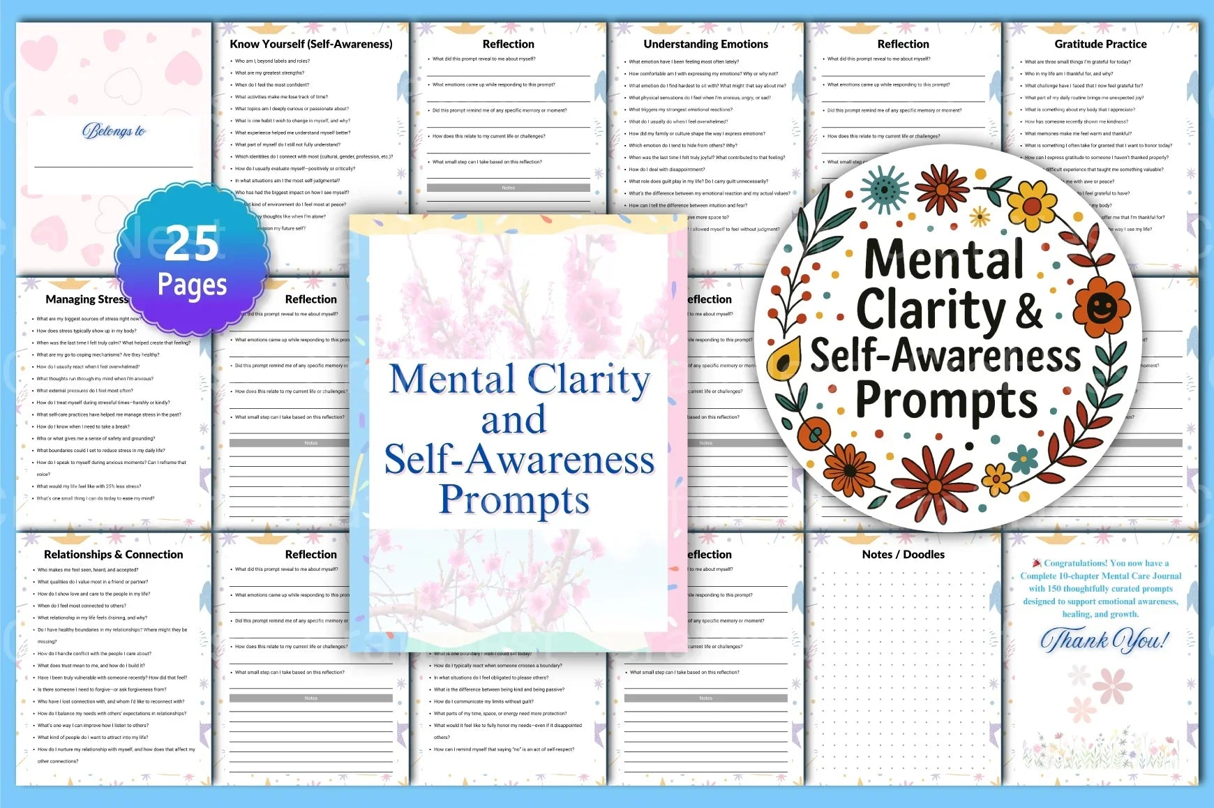 Mental Clarity and Self-Awareness Prompts - CraftNest - Digital Crafting and Art