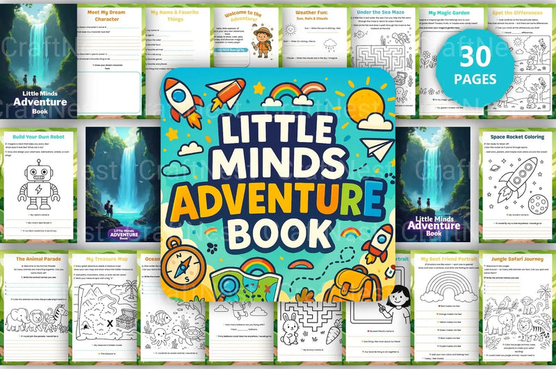 Little Minds Adventure Book - CraftNest - Digital Crafting and Art
