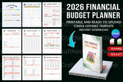 Financial Budget Planner Template - CraftNest - Digital Crafting and Art