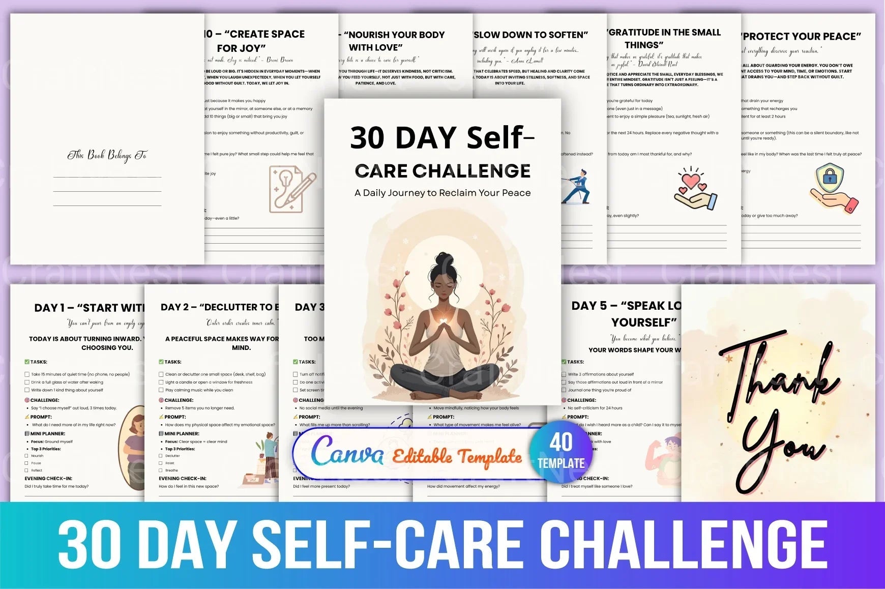Day Self Care Challenge - CraftNest - Digital Crafting and Art