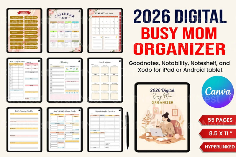 Busy Mom Organizer - CraftNest - Digital Crafting and Art