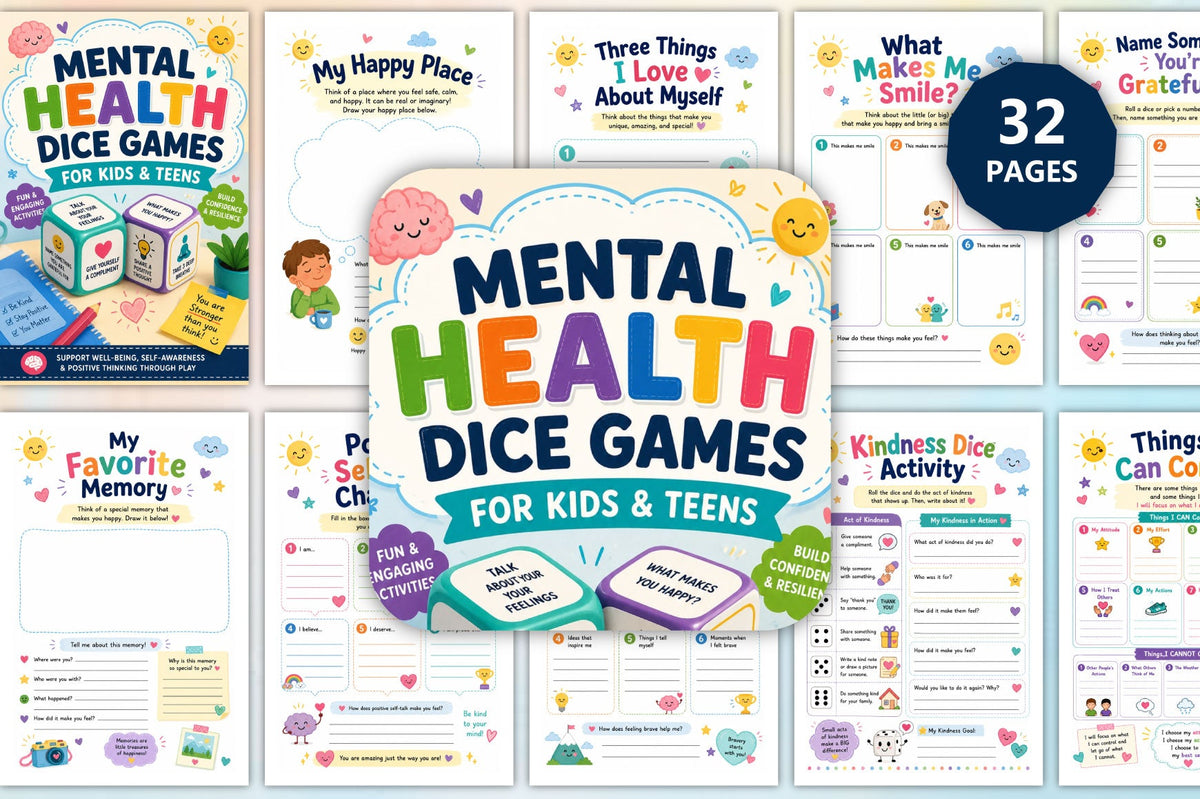 Mental Health Dice Games for Kids and Teens