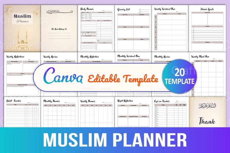 Muslim Planner for Effective Organization - CraftNest - Digital Crafting and Art