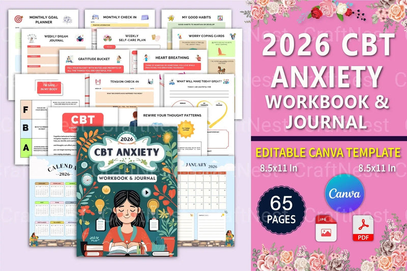 CBT Anxiety Workbook for Effective Relief - CraftNest - Digital Crafting and Art