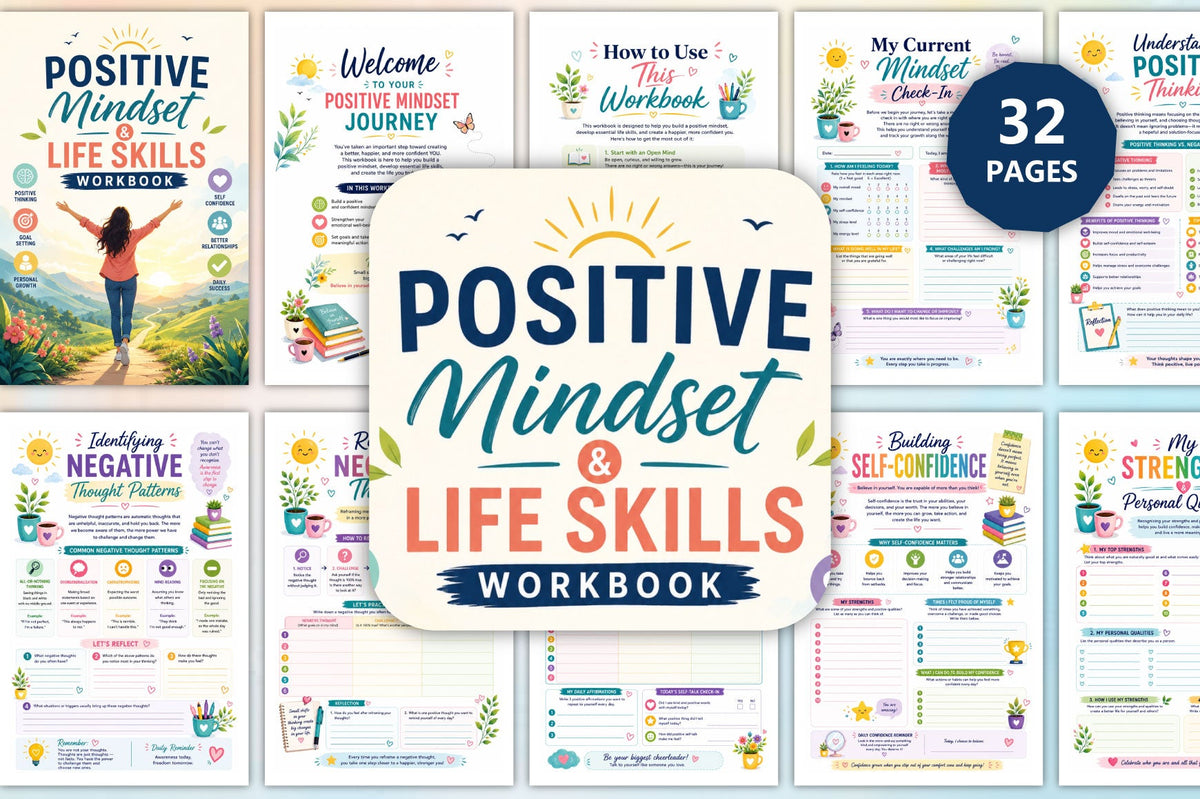 Positive Mindset Life Skills Workbook