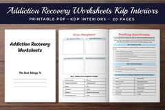 Addiction Recovery Worksheets Planner Bundle - CraftNest - Digital Crafting and Art
