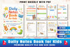 Daily Notes Kids Planner