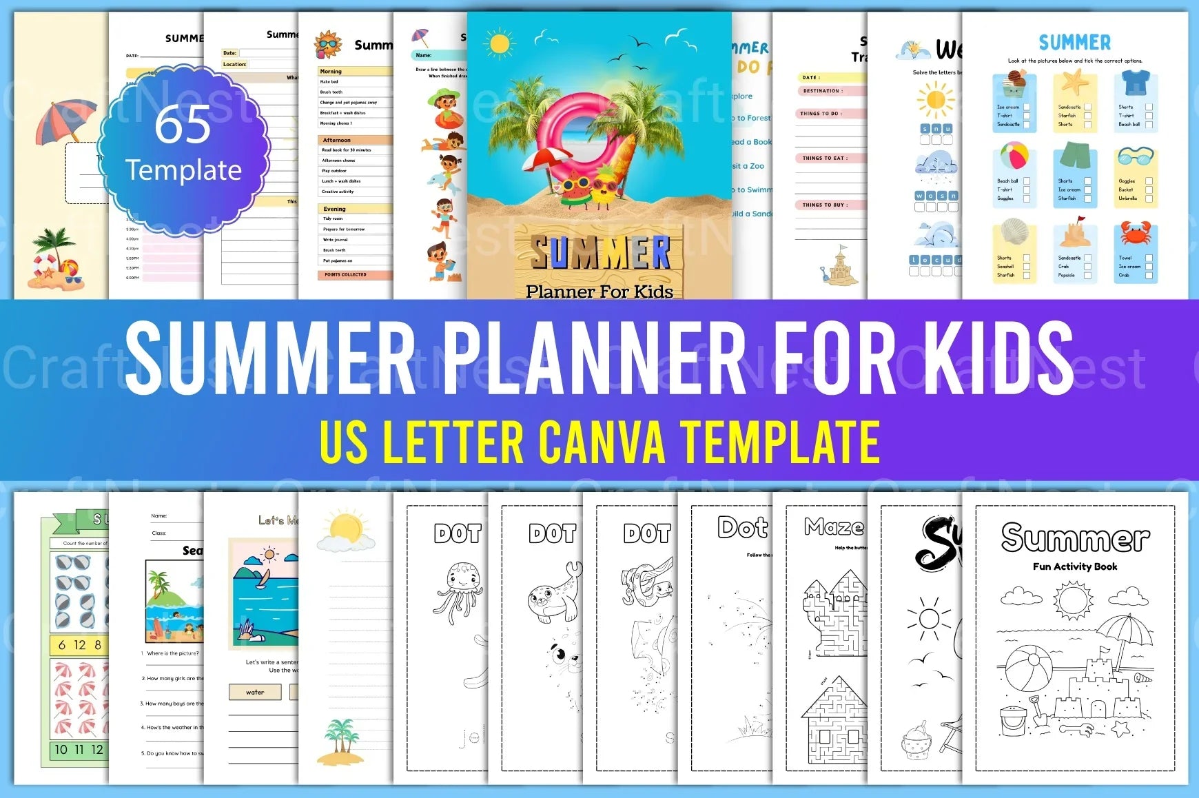 Summer Planner for Kids - CraftNest - Digital Crafting and Art